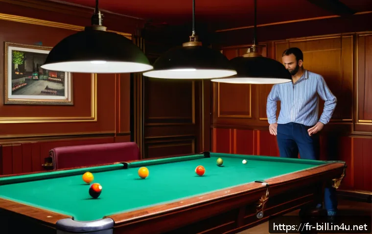 당구 점수 계산 방법 - A cozy French billiard club interior with warm wooden paneling and vintage posters in French on the ...